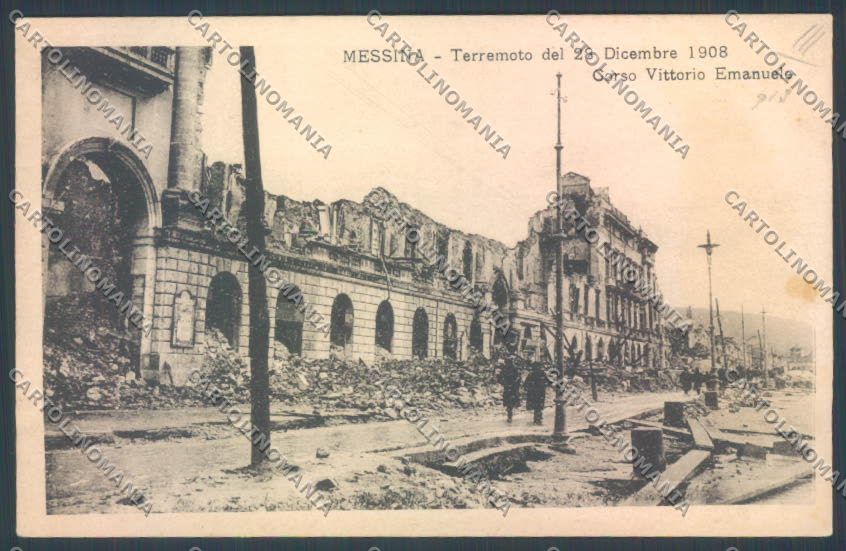 Messina Terremoto Città Corso Vittorio Emanuele COLLA cartolina ZB9798 – fronte