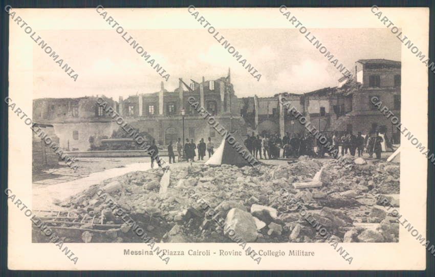 Messina Terremoto Città Piazza Cairoli cartolina ZB9804 – fronte