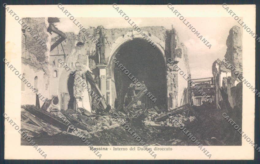Messina Terremoto Città Duomo cartolina ZB9807 – fronte