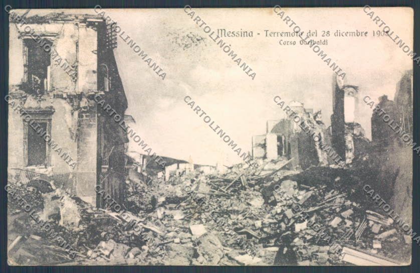 Messina Terremoto Città Corso Garibaldi cartolina ZB9818 – fronte