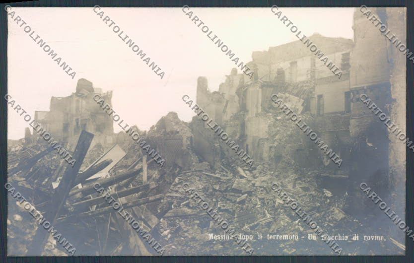 Messina Terremoto Città foto cartolina ZB9822 – fronte