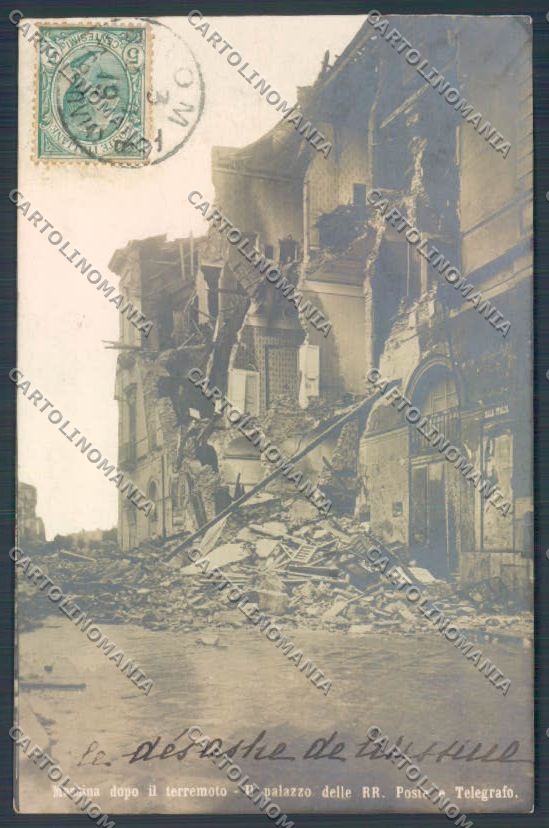 Messina Terremoto Città Poste foto cartolina ZB9832 – fronte