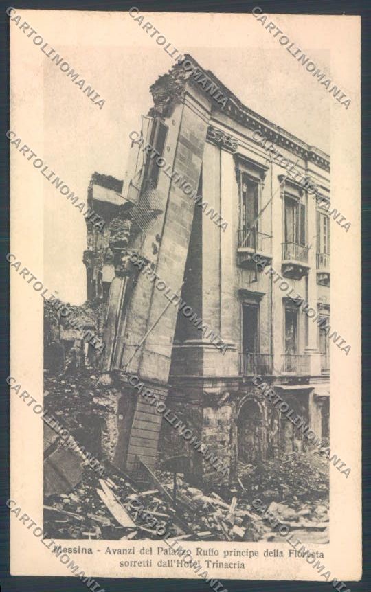 Messina Terremoto Città Alterocca cartolina ZB9834 – fronte