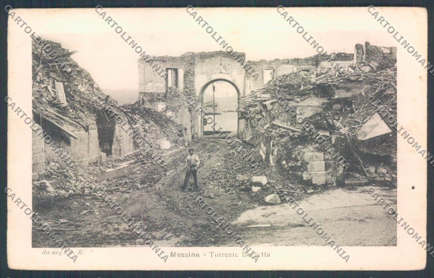 Messina Terremoto Città Torrente Boccetta Alterocca cartolina ZB9836 – fronte