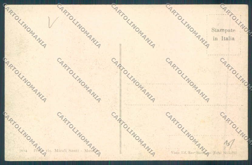 Messina Terremoto Città Torrente Boccetta cartolina ZB9838 – retro