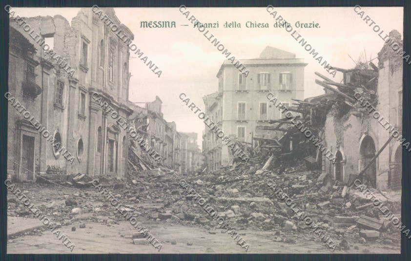 Messina Terremoto Città Chiesa Grazie cartolina ZB9843 – fronte