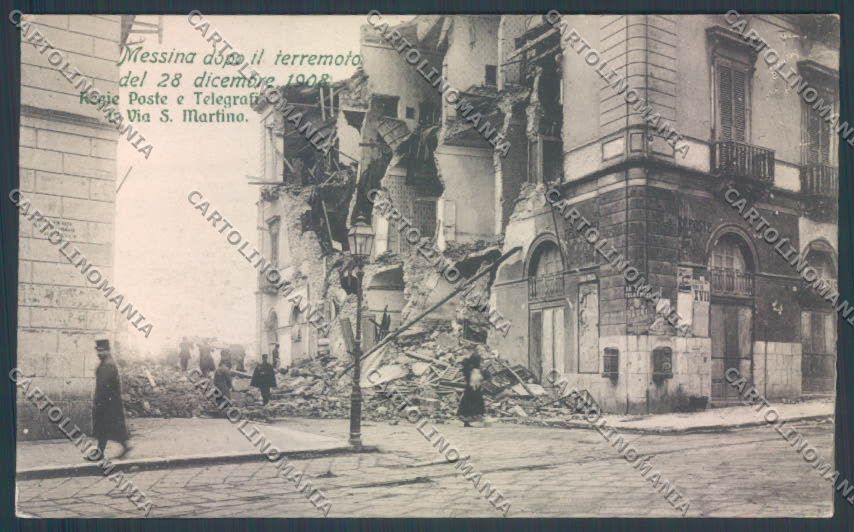 Messina Terremoto Città Poste cartolina ZB9845 – fronte