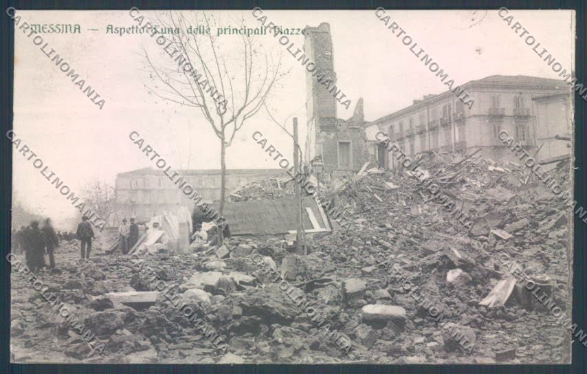 Messina Terremoto Città cartolina ZB9850 – fronte