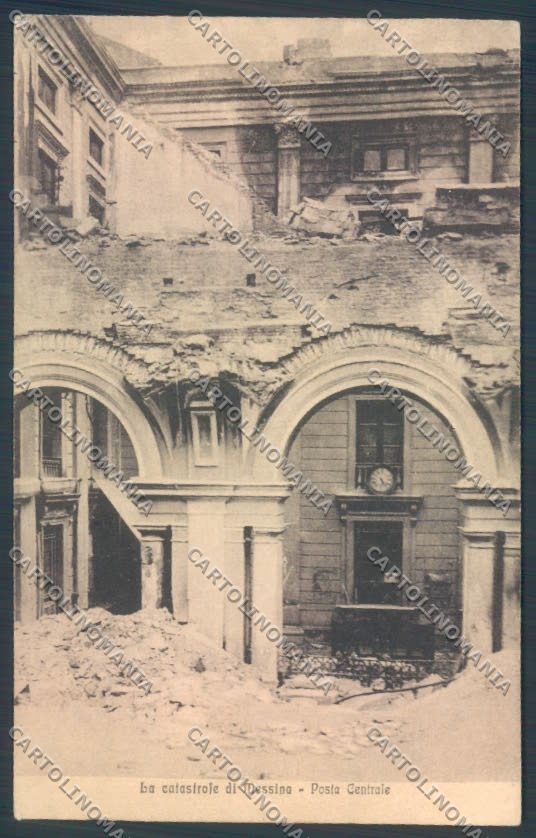 Messina Terremoto Città Poste cartolina ZB9854 – fronte
