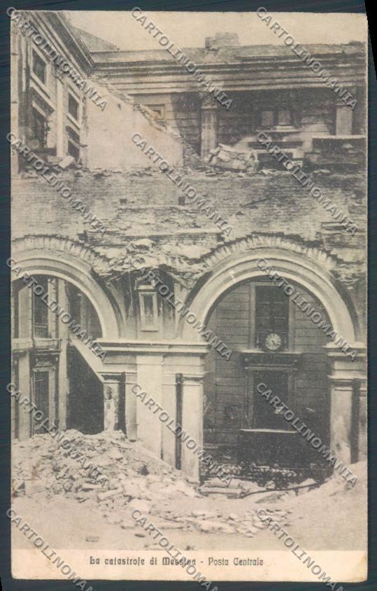 Messina Terremoto Città SCOLLATA cartolina ZB9858 – fronte