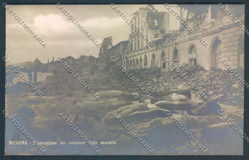 Messina Terremoto Città foto cartolina ZB9862 – fronte