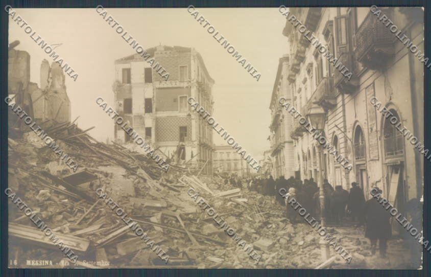 Messina Terremoto Città Via I Settembre foto cartolina ZB9865 – fronte