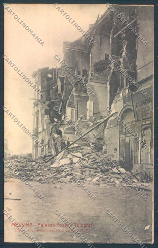 Messina Terremoto Città Poste cartolina ZB9866 – fronte