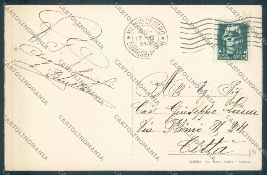 Messina Taormina cartolina ZB9944 – retro