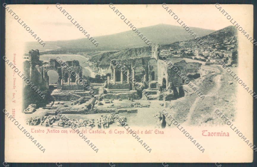 Messina Taormina Rilievo cartolina ZB9979 – fronte