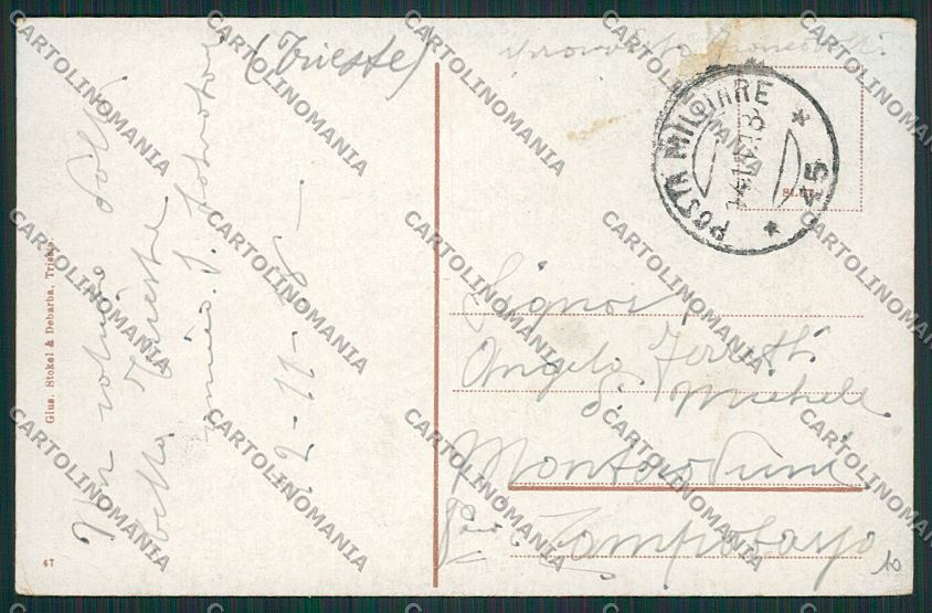 Trieste Città cartolina ZC0009 – retro
