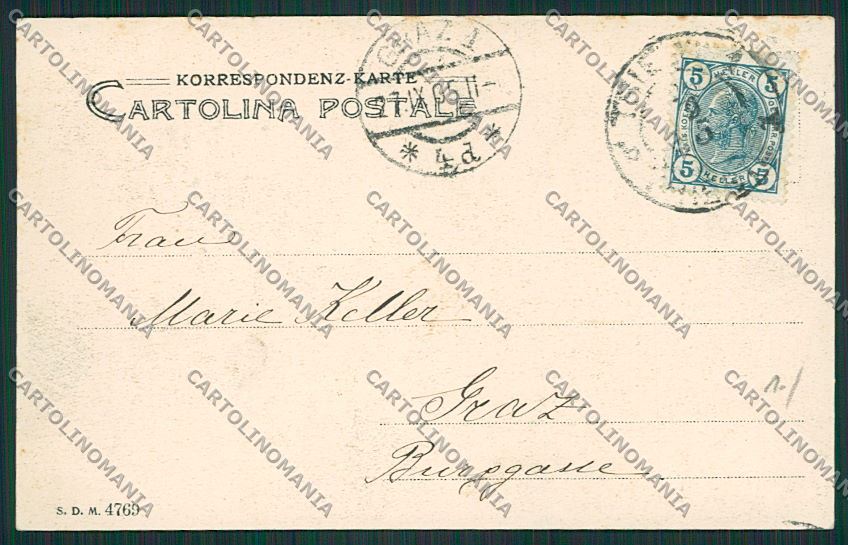Trieste Città Faro cartolina ZC0029 – retro