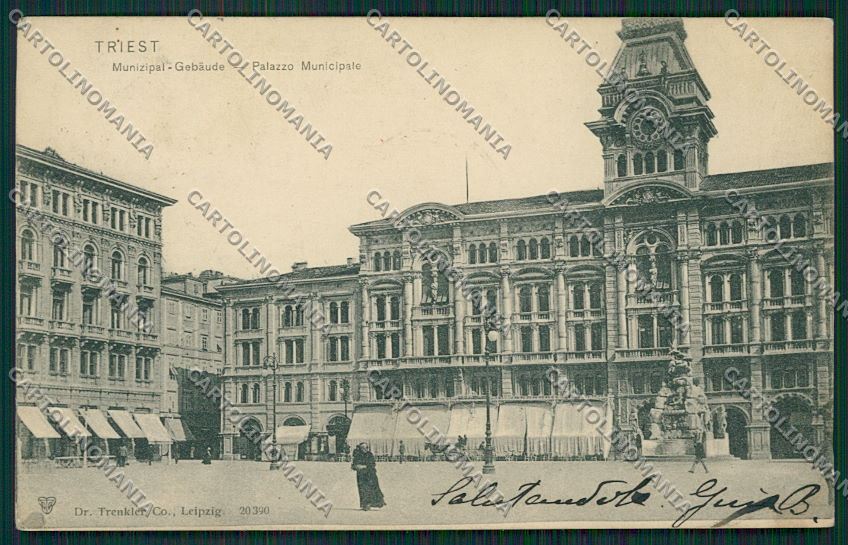 Trieste Città Palazzo Municipale cartolina ZC0075 – fronte