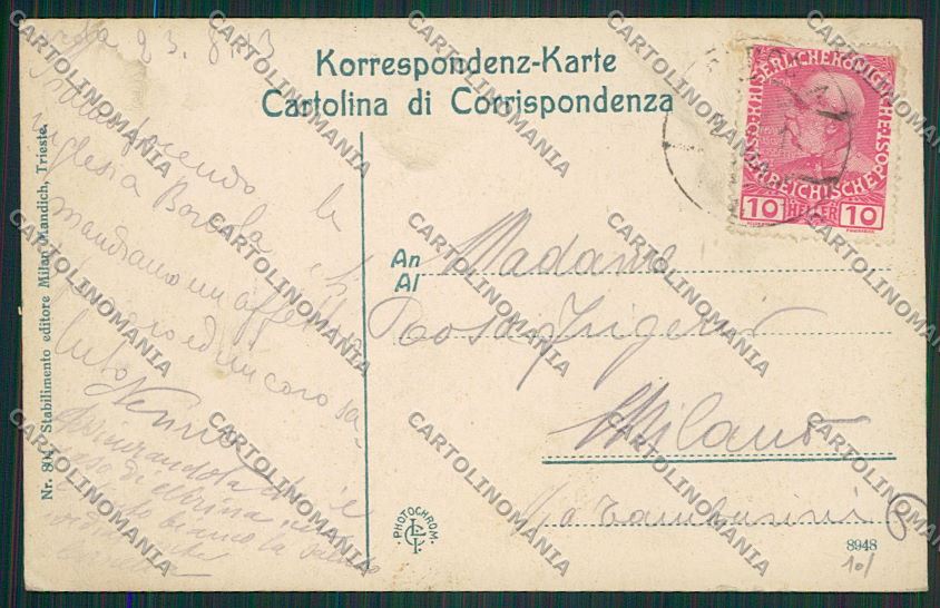 Trieste Città cartolina ZC0081 – retro