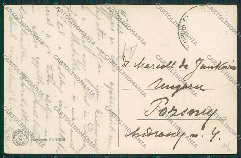 Trieste Città Porto e Ferrovia dello Stato cartolina ZC0088 – retro