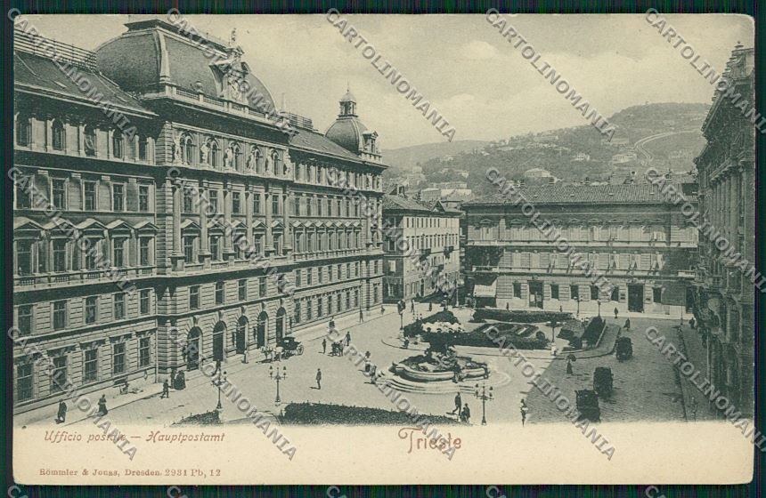 Trieste Città Ufficio Postale SCOLLATA cartolina ZC0093 – fronte