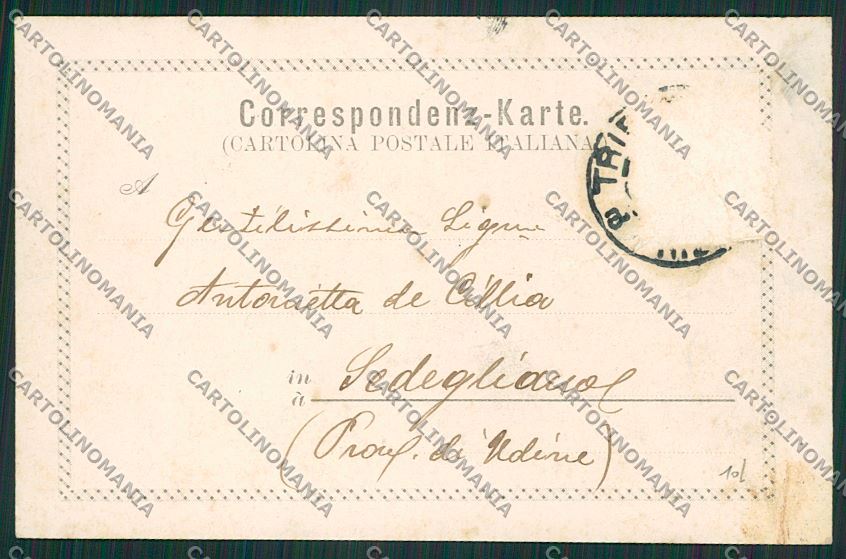 Trieste Città Palazzo delle Poste e Telegrafi cartolina ZC0098 – retro