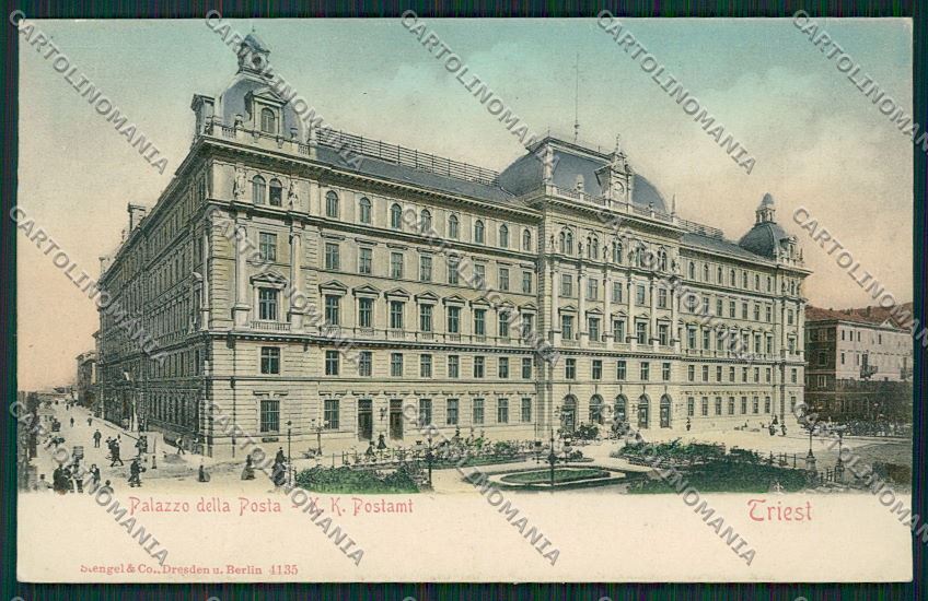Trieste Città Palazzo delle Poste e Telegrafi cartolina ZC0114 – fronte
