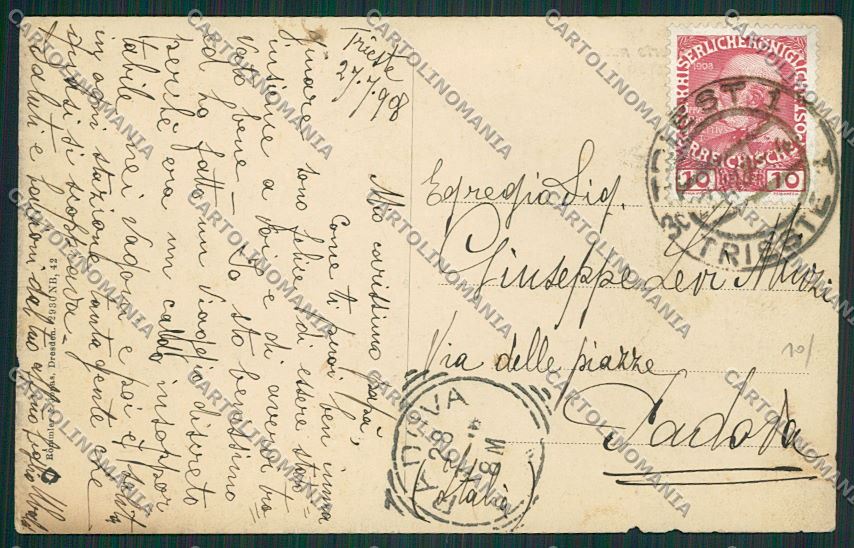 Trieste Città ABRASA cartolina ZC0185 – retro