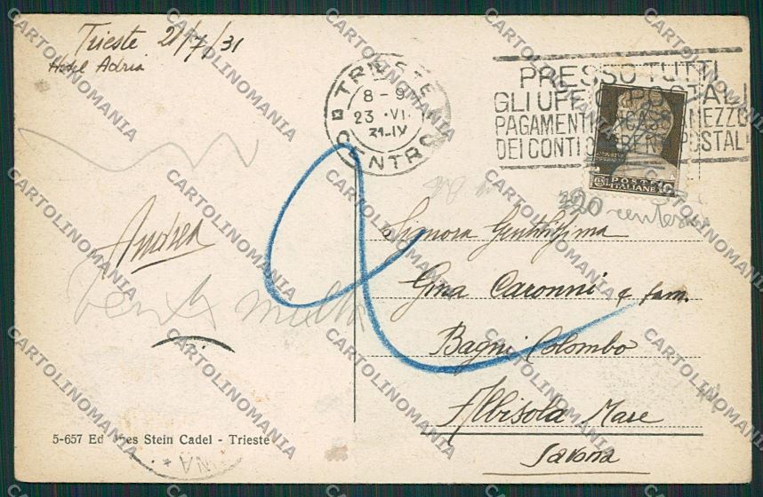 Trieste Città cartolina ZC0197 – retro