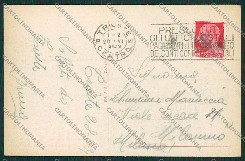 Trieste Città cartolina ZC0211 – retro