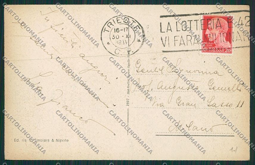 Trieste Città cartolina ZC0227 – retro