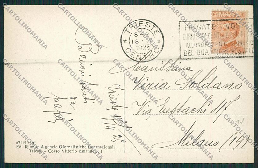 Trieste Città cartolina ZC0264 – retro