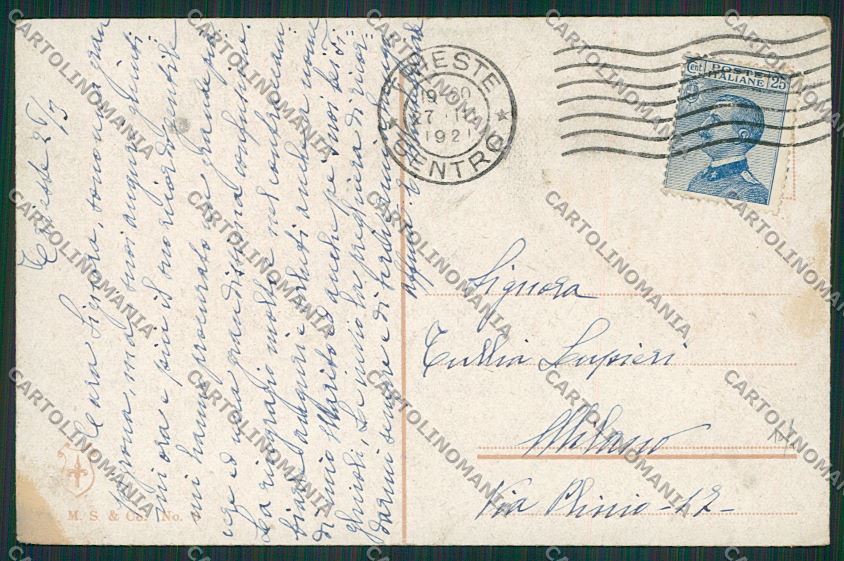 Trieste Città Palazzo della Luogotenenza cartolina ZC0282 – retro