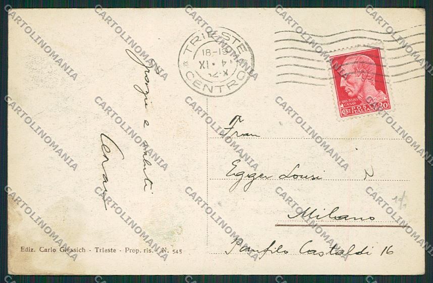 Trieste Città cartolina ZC0297 – retro