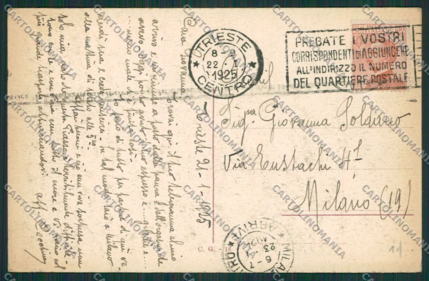 Trieste Barcola cartolina ZC0317 – retro