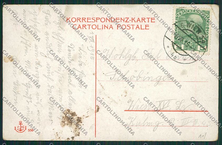 Trieste Città PIEGHE cartolina ZC0355 – retro