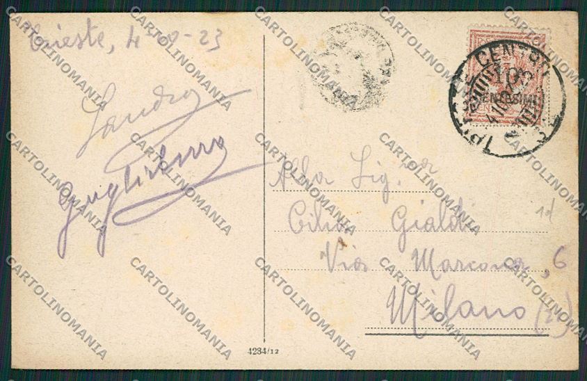 Trieste Città Stazione Sant'Andrea cartolina ZC0357 – retro