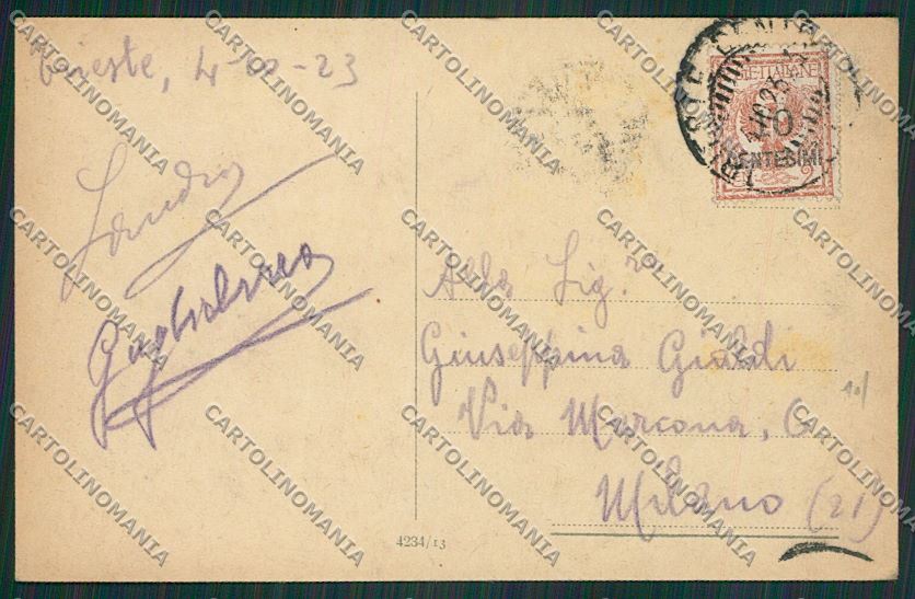 Trieste Città Stazione Centrale cartolina ZC0359 – retro