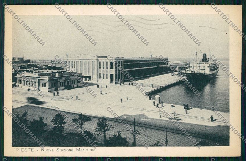 Trieste Città Stazione Marittima cartolina ZC0362 – fronte