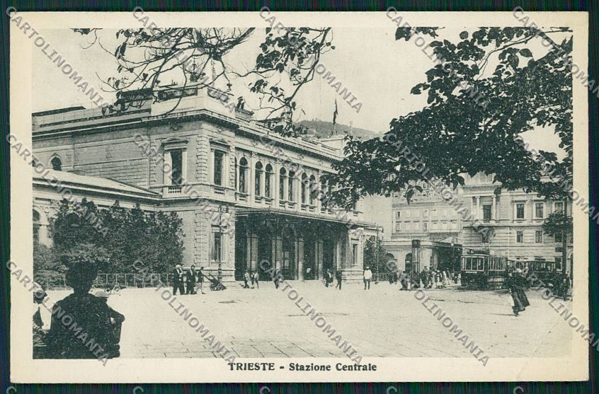 Trieste Città Stazione Centrale PIEGA cartolina ZC0364 – fronte