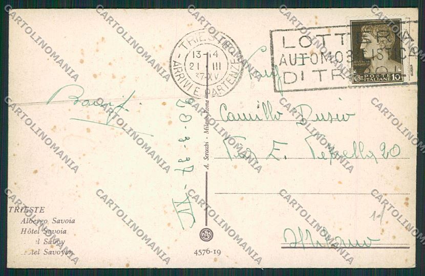 Trieste Città cartolina ZC0368 – retro