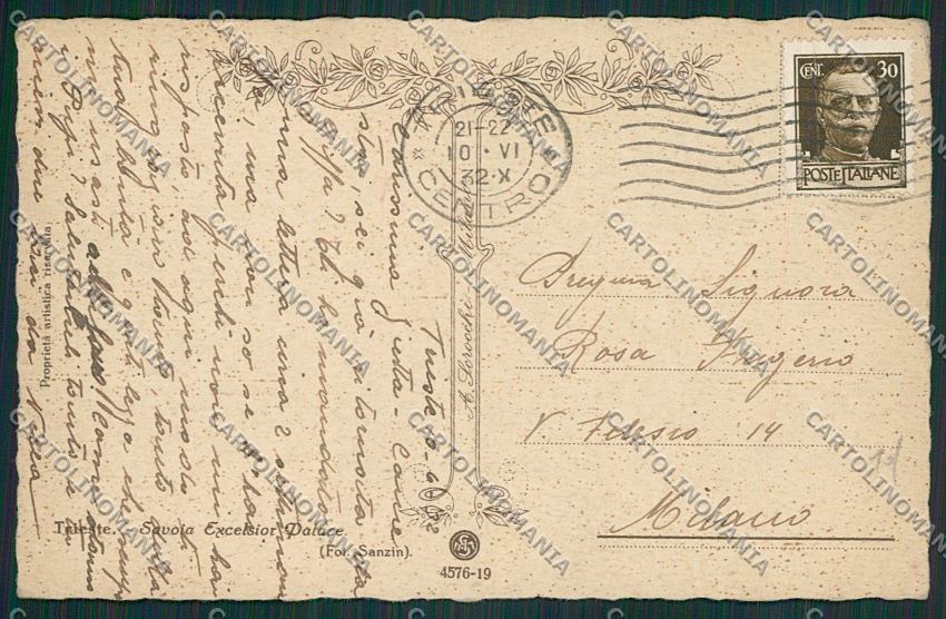 Trieste Città cartolina ZC0369 – retro