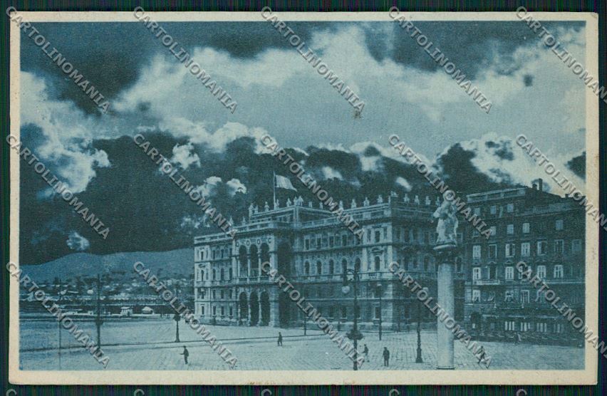 Trieste Città Palazzo della Prefettura Chiaro di Luna cartolina ZC0370 – fronte