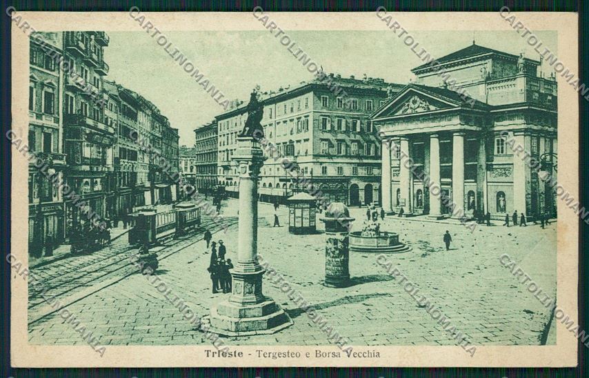 Trieste Città Tergesteo e Borsa Vecchia cartolina ZC0372 – fronte