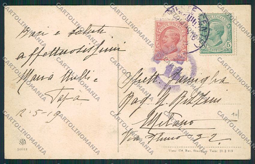 Trieste Città Tergesteo e Borsa Vecchia cartolina ZC0372 – retro