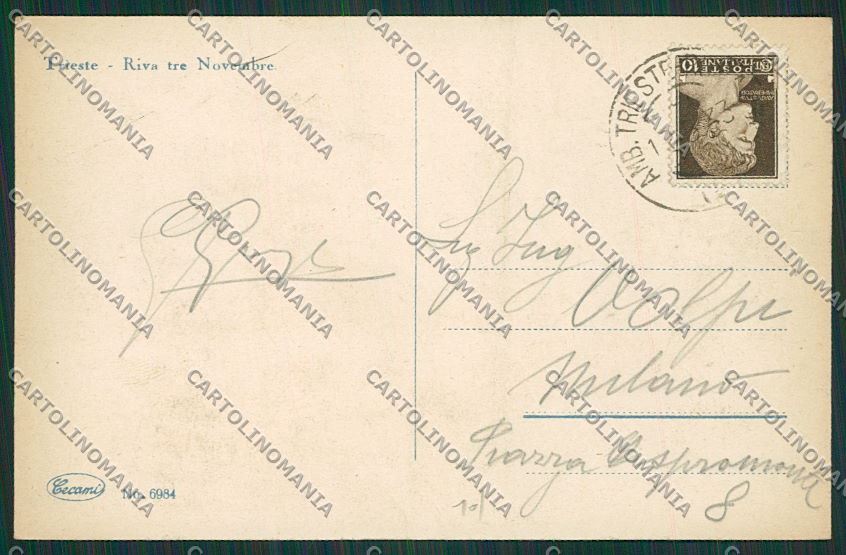 Trieste Città cartolina ZC0387 – retro