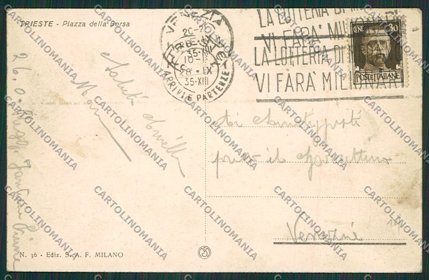 Trieste Città cartolina ZC0394 – retro