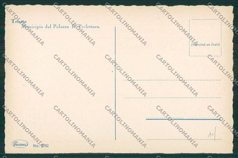 Trieste Città Municipio cartolina ZC0444 – retro