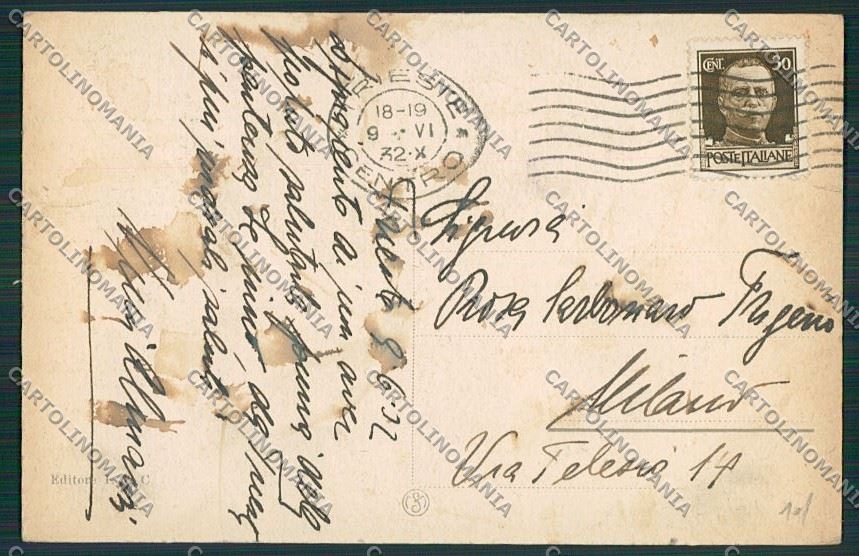 Trieste Città Municipio MACCHIE cartolina ZC0447 – retro