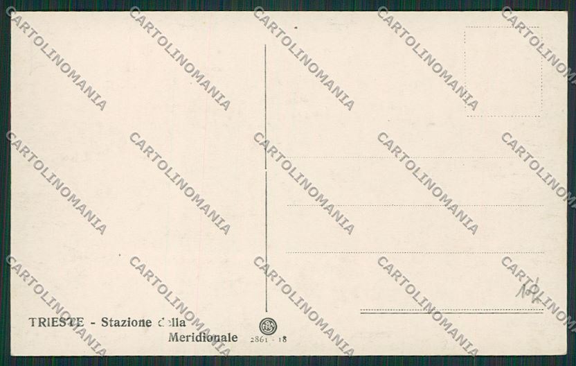 Trieste Città Stazione Meridionale Foto cartolina ZC0470 – retro